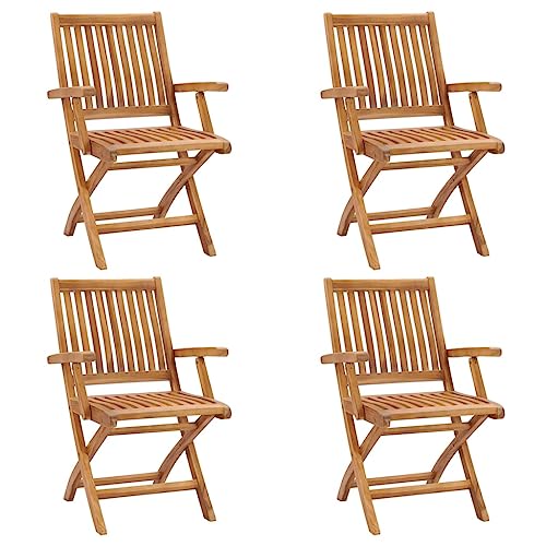 Aiious Klappbare Gartenst¡§1hle 4 STK. Massivholz Teak von Aiious