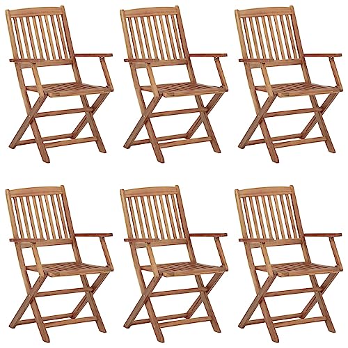 Aiious Klappbare Gartenst¨¹hle 6 STK. Massivholz Akazie Aiious Klappbare Gartenst¨¹hle 6 STK. Massivholz Akazie von Aiious