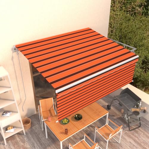 Aiious Markise 4x3m Orange und Braun Automatisch Einziehbar Rostbestandiger Aluminiumrahmen UV-Bestandig Fur Aussenbereich Aiious Markise 4x3m Orange und Braun Automatisch Einziehbar Rostbestandiger Aluminiumrahmen UV-Bestandig Fur Aussenbereich von Aiious