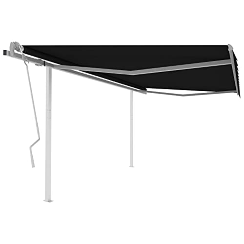 Aiious Markise 4x3 m Anthrazit: UV-Schutz und Kuehlzone auf der Terrasse, leicht und robust von Aiious