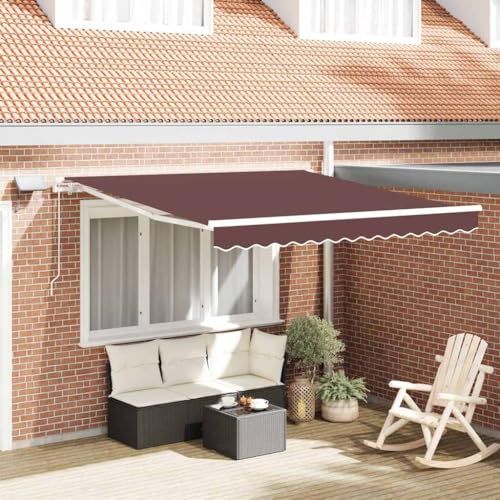 Aiious Markise mit LED 300x250 cm wasserfest UV-best?ndig f¨¹r Terrassen und Cafes von Aiious