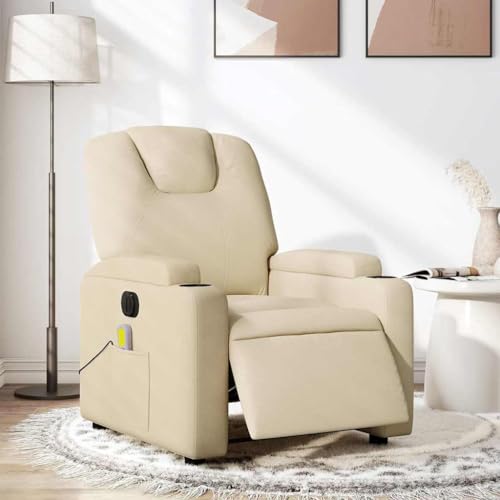 Aiious Massagesessel Elektrisch Creme Stoff von Aiious