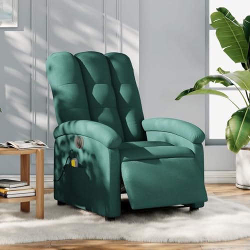 Aiious Massagesessel Elektrisch Dunkelgr¨¹n Stoff von Aiious