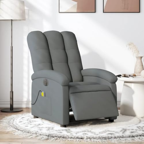 Aiious Massagesessel Elektrisch Dunkelgrau Stoff von Aiious