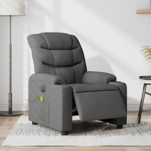 Aiious Massagesessel Elektrisch Dunkelgrau Stoff von Aiious
