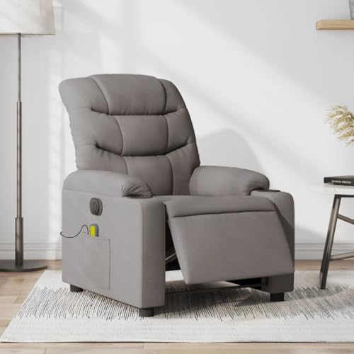 Aiious Massagesessel Elektrisch Taupe Stoff von Aiious