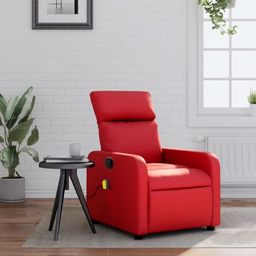 Aiious Massagesessel Rot Kunstleder von Aiious