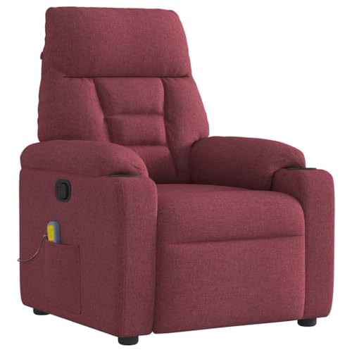 Aiious Massagesessel Weinrot Stoff von Aiious
