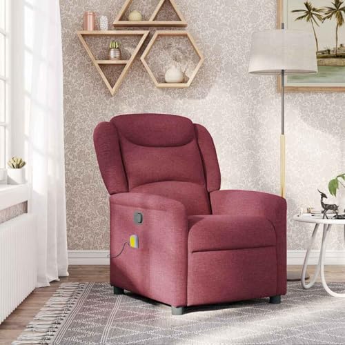 Aiious Massagesessel Weinrot Stoff von Aiious