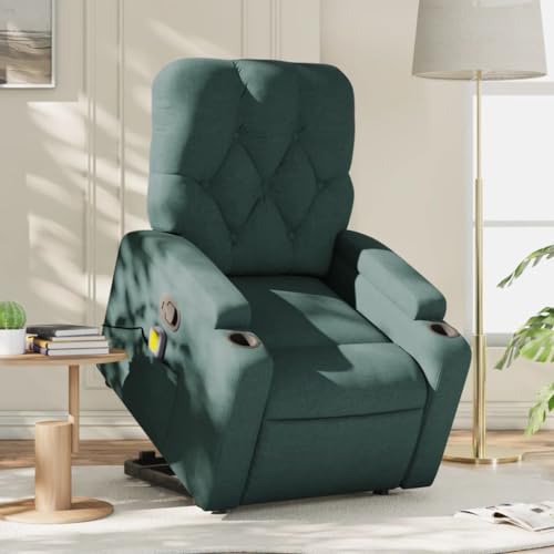 Aiious Massagesessel mit Aufstehhilfe Dunkelgr¨¹n Stoff von Aiious
