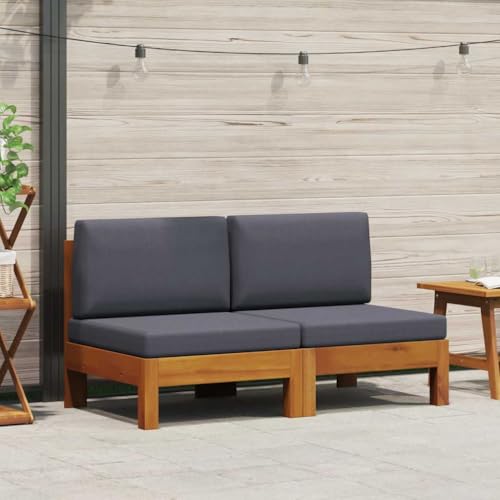 Aiious Mittelsofas 2 STK. Dunkelgraue Kissen Massivholz Akazie Fuer Aussenbereich Aiious Mittelsofas 2 STK. Dunkelgraue Kissen Massivholz Akazie Fuer Aussenbereich von Aiious