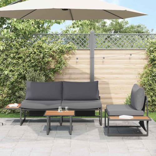 Aiious Robustes Outdoor-Dining-Set 3er Set Stahl anthrazit UV-best?ndig f¨¹r Balkon Terrasse Garten Aiious Robustes Outdoor-Dining-Set 3er Set Stahl anthrazit UV-best?ndig f¨¹r Balkon Terrasse Garten von Aiious