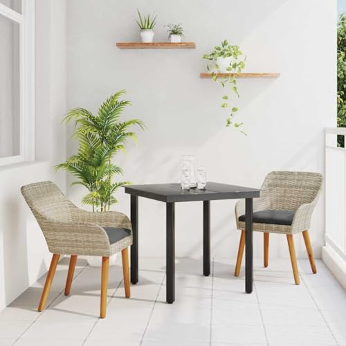Aiious Hellgraue Polyrattan Essgruppe 3 Personen Widerstandsf?hig Aiious Hellgraue Polyrattan Essgruppe 3 Personen Widerstandsf?hig von Aiious