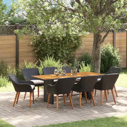 Aiious 9 Teile Polyrattan Sitzgruppe Essgruppe Kissen Wetterfest Modern Aiious 9 Teile Polyrattan Sitzgruppe Essgruppe Kissen Wetterfest Modern von Aiious