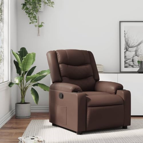 Aiious Relaxsessel Braun Kunstleder von Aiious