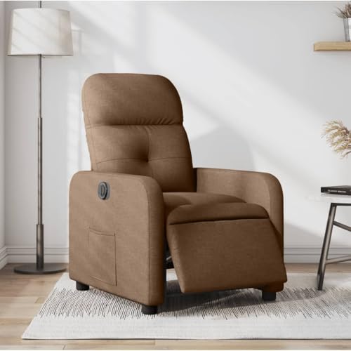 Aiious Relaxsessel Elektrisch Braun Stoff von Aiious