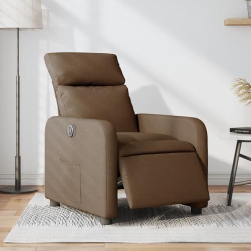 Aiious Relaxsessel Elektrisch Braun Stoff von Aiious