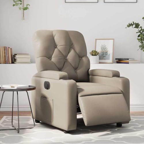 Aiious Relaxsessel Elektrisch Cappuccino-Braun Kunstleder von Aiious