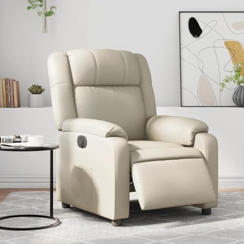 Aiious Relaxsessel Elektrisch Creme Kunstleder von Aiious