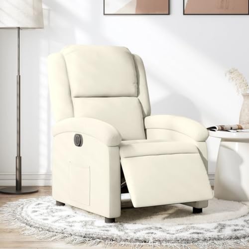 Aiious Relaxsessel Elektrisch Creme Samt von Aiious