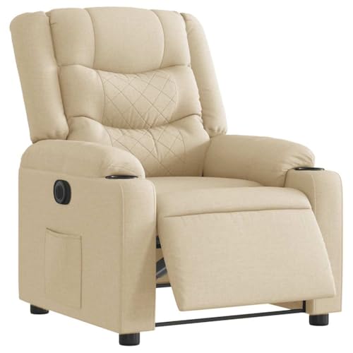 Aiious Relaxsessel Elektrisch Creme Stoff von Aiious