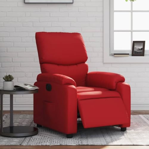 Aiious Relaxsessel Elektrisch Rot Kunstleder von Aiious