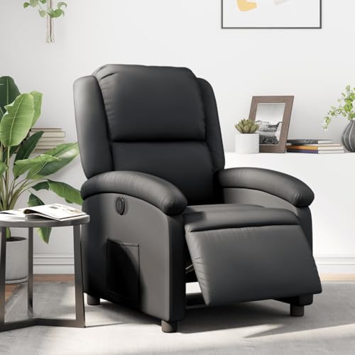 Aiious Relaxsessel Elektrisch Schwarz Echtleder von Aiious