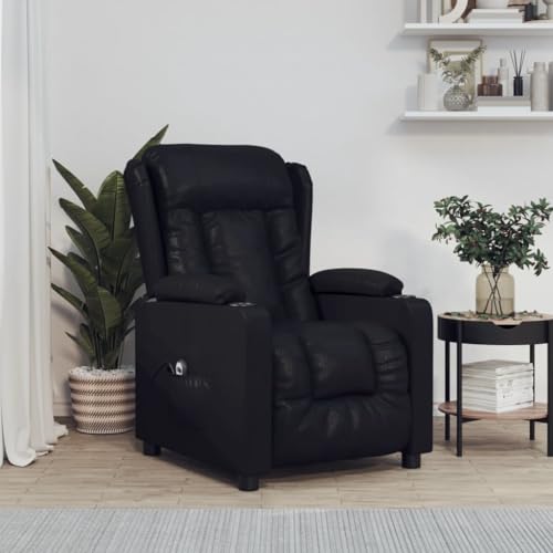 Aiious Bequemer TV - Relaxsessel in Schwarz, Kunstleder, stabile Holz - Metall - Konstruktion Aiious Bequemer TV - Relaxsessel in Schwarz, Kunstleder, stabile Holz - Metall - Konstruktion von Aiious