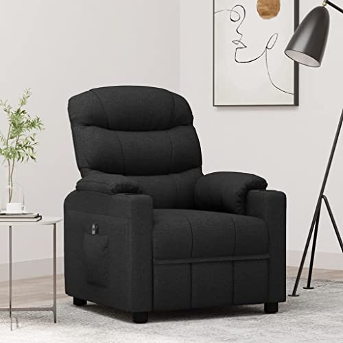 Aiious Relaxsessel Elektrisch Schwarz Stoff von Aiious