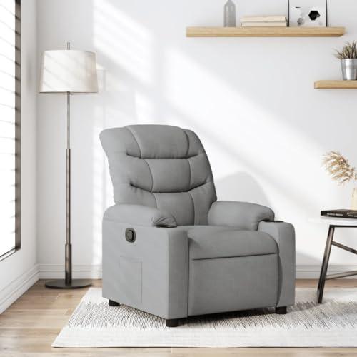 Aiious Relaxsessel Hellgrau Stoff von Aiious