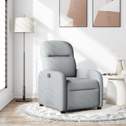 Aiious Relaxsessel Hellgrau Stoff von Aiious