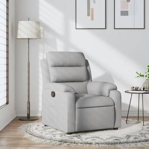 Aiious Relaxsessel Hellgrau Stoff von Aiious