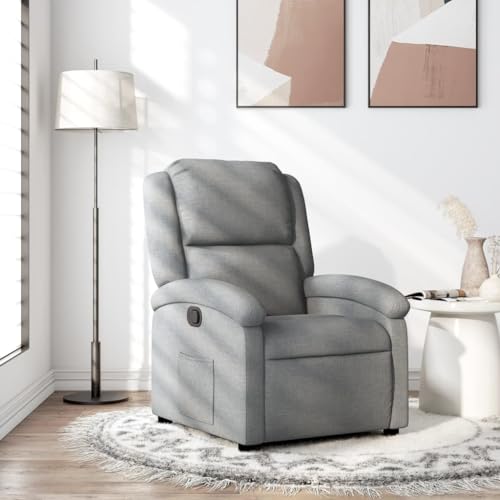 Aiious Relaxsessel Hellgrau Stoff von Aiious