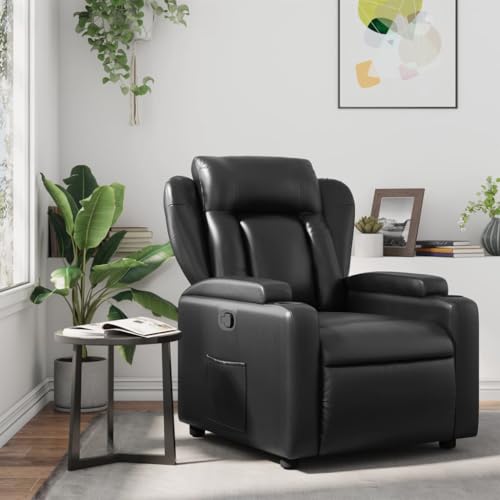 Aiious Relaxsessel Schwarz Kunstleder von Aiious