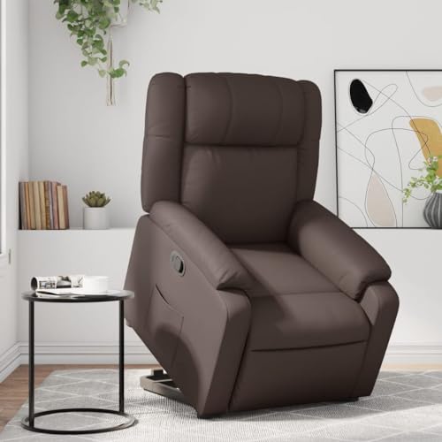 Aiious Relaxsessel mit Aufstehhilfe Braun Kunstleder von Aiious