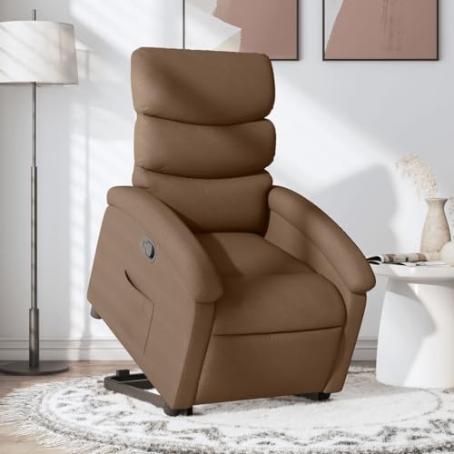 Aiious Relaxsessel mit Aufstehhilfe Braun Stoff von Aiious