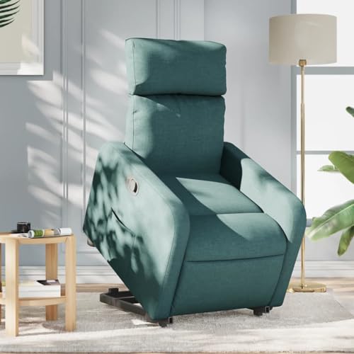 Aiious Relaxsessel mit Aufstehhilfe Dunkelgr¨¹n Stoff von Aiious