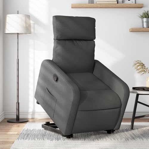Aiious Relaxsessel mit Aufstehhilfe Dunkelgrau Stoff von Aiious