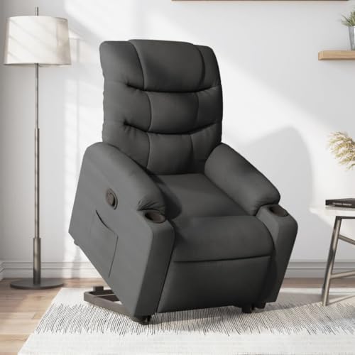 Aiious Relaxsessel mit Aufstehhilfe Dunkelgrau Stoff von Aiious