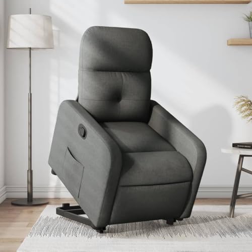 Aiious Relaxsessel mit Aufstehhilfe Dunkelgrau Stoff von Aiious