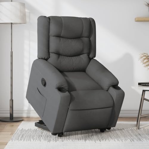 Aiious Relaxsessel mit Aufstehhilfe Dunkelgrau Stoff von Aiious