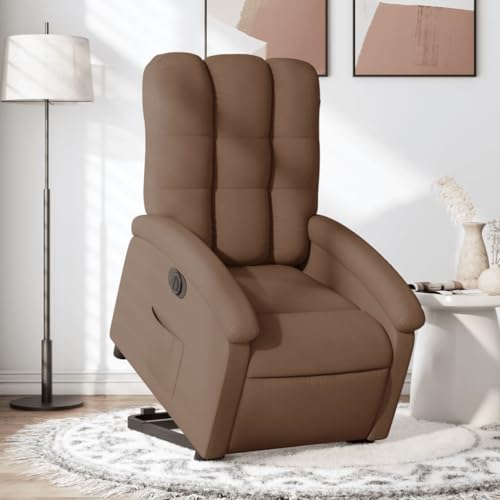 Aiious Relaxsessel mit Aufstehhilfe Elektrisch Braun Stoff von Aiious