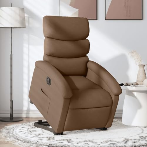 Aiious Relaxsessel mit Aufstehhilfe Elektrisch Braun Stoff von Aiious