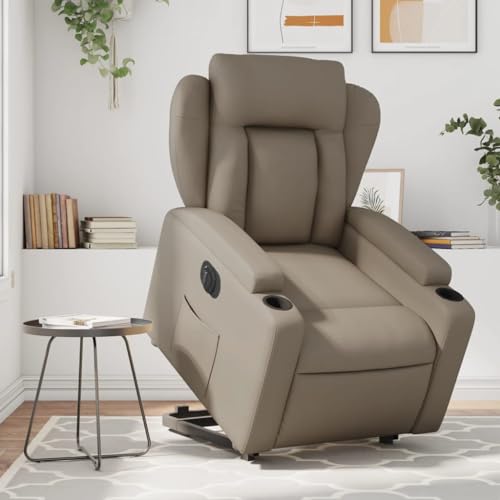 Aiious Relaxsessel mit Aufstehhilfe Elektrisch Cappuccino Kunstleder von Aiious