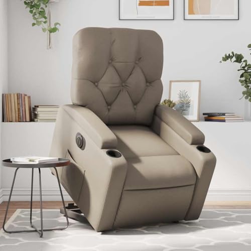 Aiious Relaxsessel mit Aufstehhilfe Elektrisch Cappuccino Kunstleder von Aiious