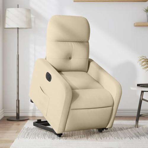 Aiious Relaxsessel mit Aufstehhilfe Elektrisch Creme Stoff von Aiious