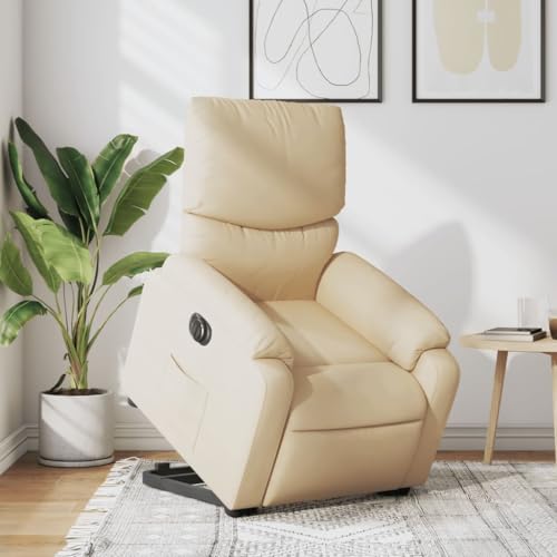 Aiious Relaxsessel mit Aufstehhilfe Elektrisch Creme Stoff von Aiious