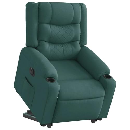 Aiious Relaxsessel mit Aufstehhilfe Elektrisch Dunkelgr¨¹n Stoff von Aiious