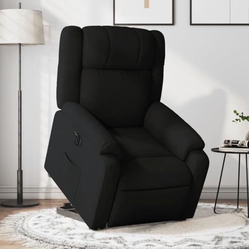 Aiious Relaxsessel mit Aufstehhilfe Elektrisch Schwarz Stoff von Aiious