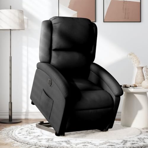 Aiious Relaxsessel mit Aufstehhilfe Elektrisch Schwarz Stoff von Aiious
